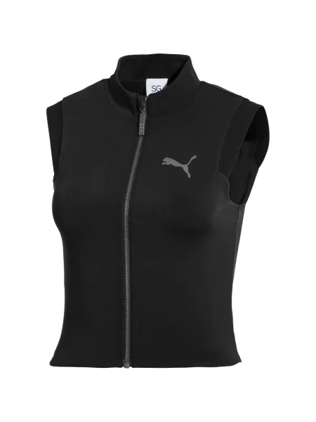 Top Puma fără mâneci negru