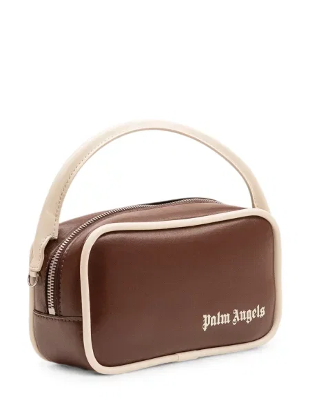 Crossbody torbica Palm Angels s autogramom smeđa