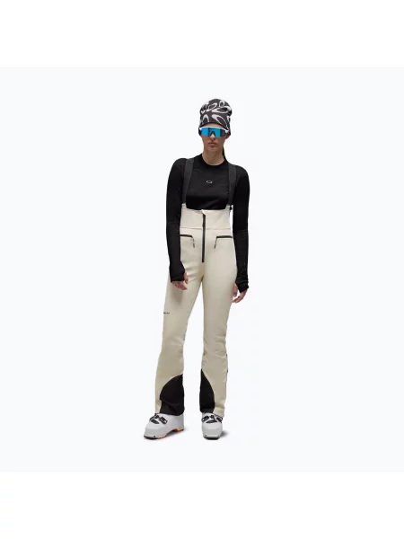 Дамски скиорски панталони Oakley Icicle Softshell Bib mist бяло