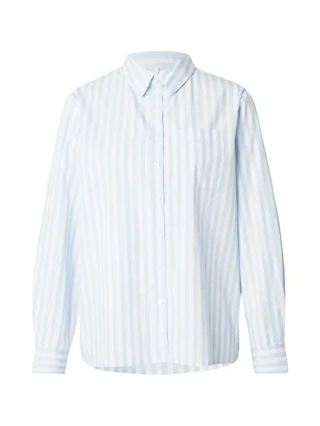 Pepe Jeans Bluză albastru deschis alb