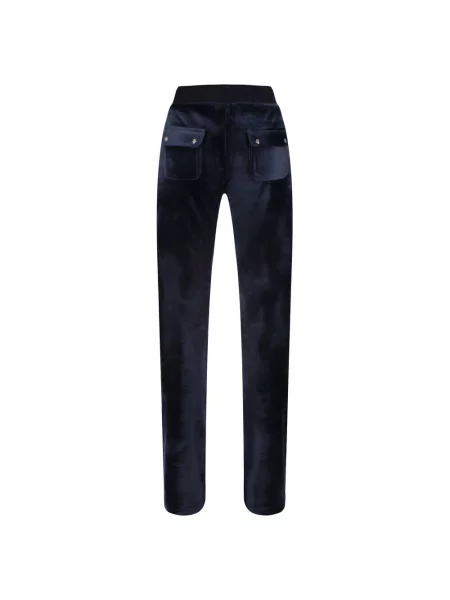 Welurowe spodnie dresowe Juicy Couture niebieskie