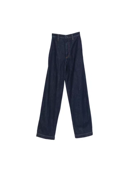 Szerokie jeansy Sportmax niebieskie