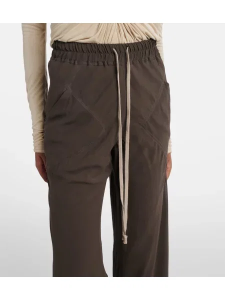 Pantaloni Rick Owens de mătase gri