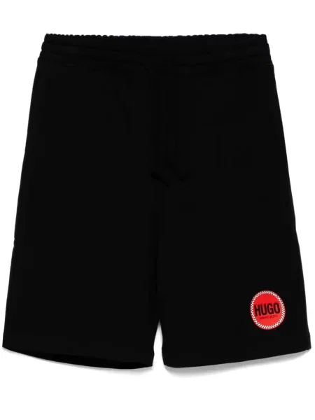 Pantaloni scurți Hugo tricotate negru
