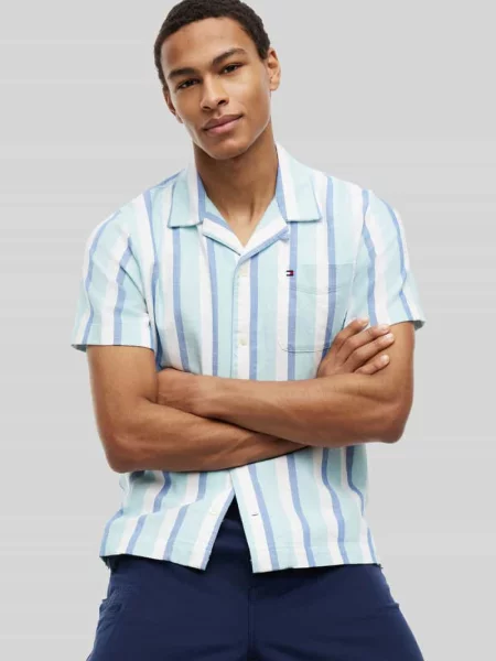 Koszula z krótkim rękawem o kroju regular fit z czystej bawełny Tommy Hilfiger