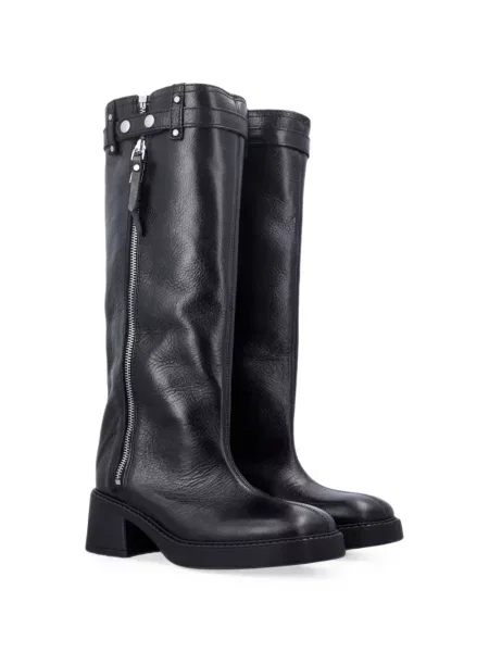Botine Miista din piele negru