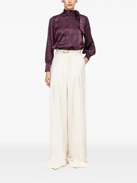 Top Nissa din satin violet