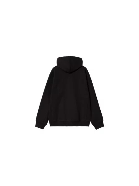 Carhartt WIP Hooded American Script Jacket Black Mężczyźni Kurtki Carhartt WIP Size: XL czarny