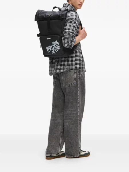Rucsac Karl Lagerfeld Jeans cu imagine negru