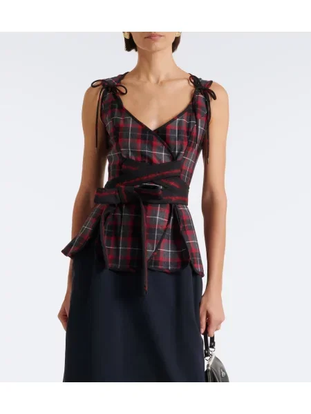 Top Vivienne Westwood de lână în carouri