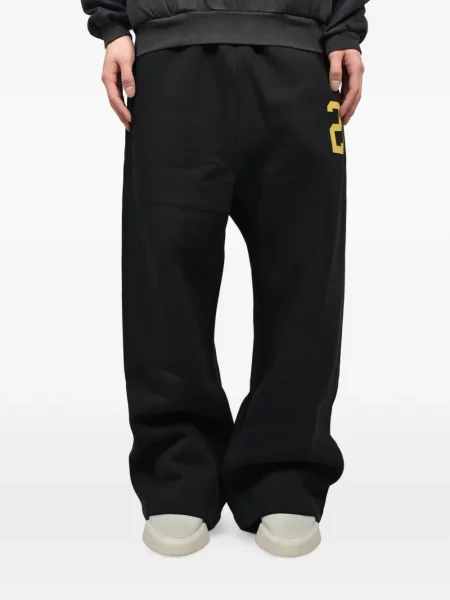 Pantaloni Essentials cu imagine alergare negru