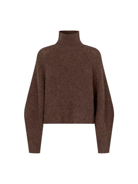 Dzianinowy sweter Lollys Laundry brązowy