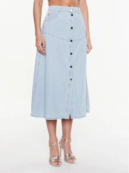 Pinko Fustă de blugi Kitesurf albastru