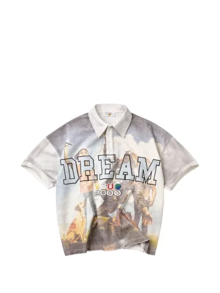 Tricou polo Vale cu imagine alb