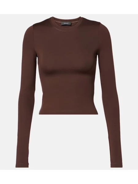 Tricou Wardrobe.nyc din jerseu maro