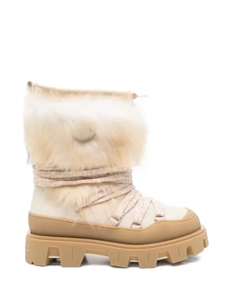 Botine Moncler cu șireturi din dantelă
