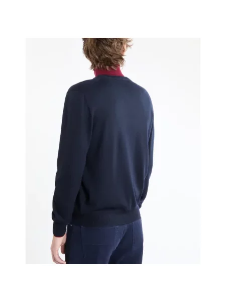 Sweter Fay wełniany niebieski