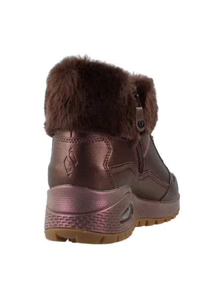 Šnurovacie čižmy Skechers hnedá