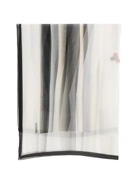 Fular Missoni cu imagine cu imprimeu abstract negru