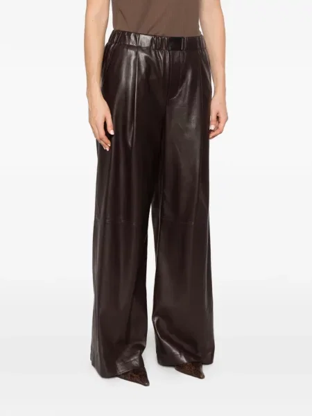 Pantaloni Isabelle Blanche cu autograf maro