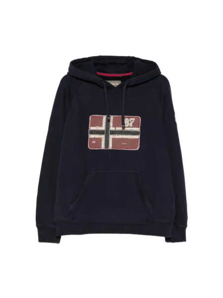 Bluza z kapturem Napapijri z kapturem niebieska