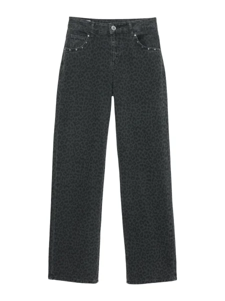 Pull&Bear Traperice sivi traper crna