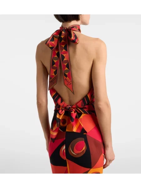Top Pucci de mătase portocaliu