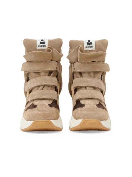Sneakersy Isabel Marant skórzane beżowe