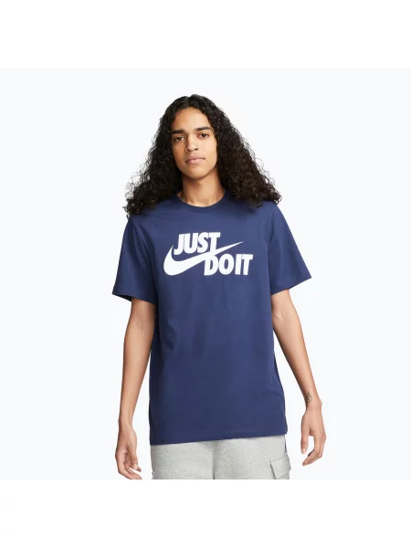 Tricou pentru bărbați Nike Sportswear JDI midnight navy/white alb