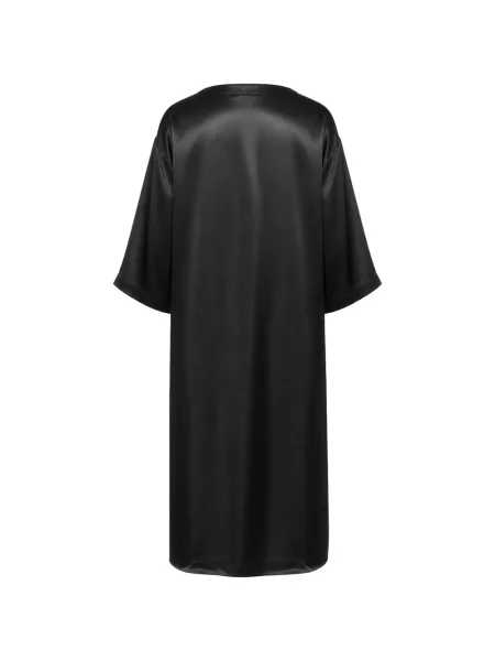 Bluză Darkpark din satin asimetrică negru