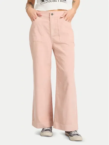 Billabong Штани з тканини Sea Tone Wide Leg рожевий