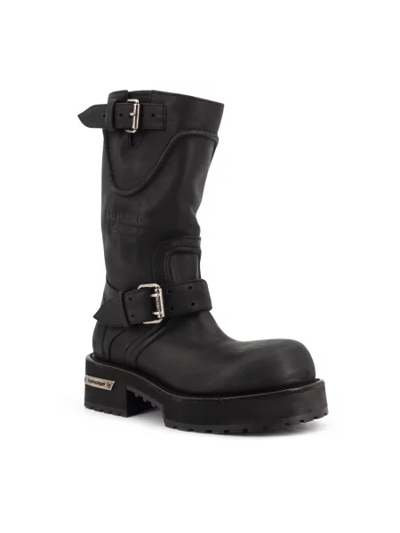 Kozaki Balenciaga skórzane czarne