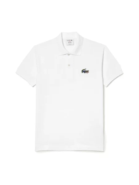 Koszulka polo o kroju slim fit z czystej bawełny Lacoste biała