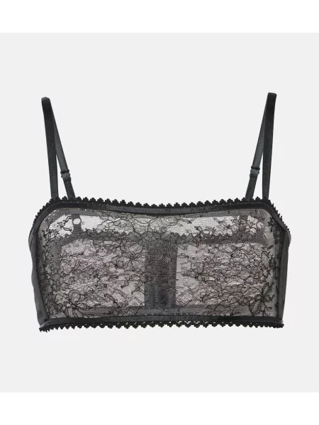 Sutien Wardrobe.nyc cu model floral din dantelă negru