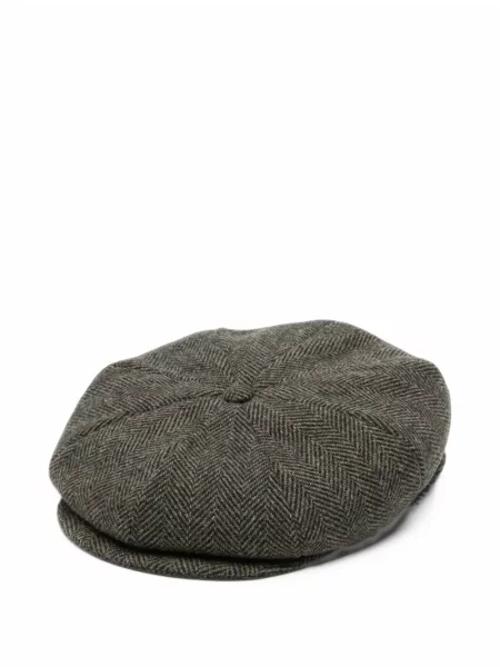 Șapcă Gran Sasso cu model herringbone gri