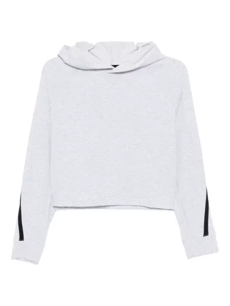 Bluza z kapturem On Running z nadrukiem do biegania szara