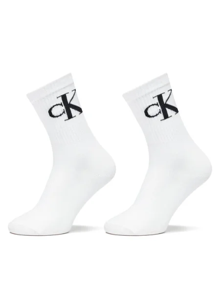 Чорапи Calvin Klein Jeans 2 чифта бяло