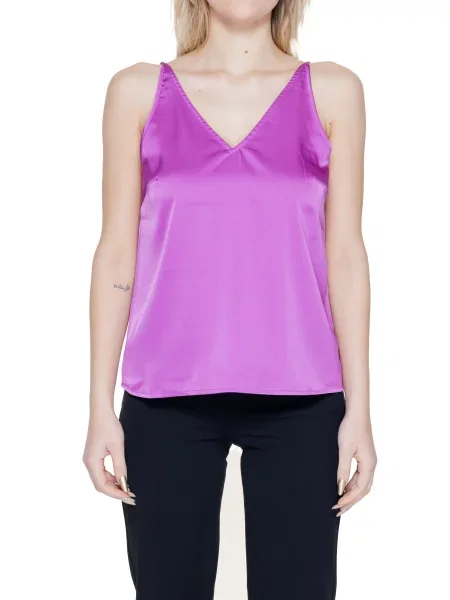 Top Vila cu decolteu în V violet