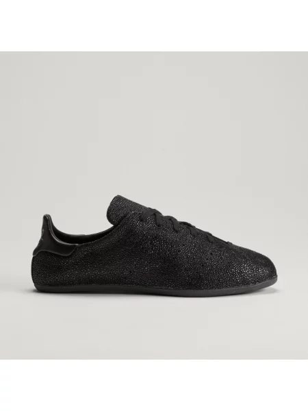 Balerinki Adidas skórzane czarne