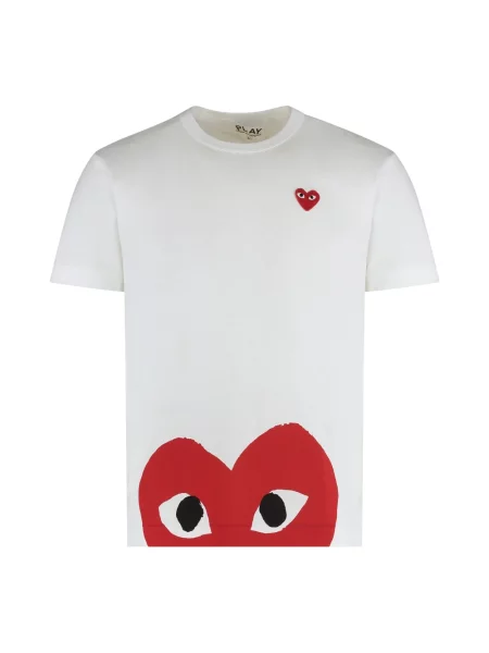 Koszulka Comme Des Garcons Play w serca biała