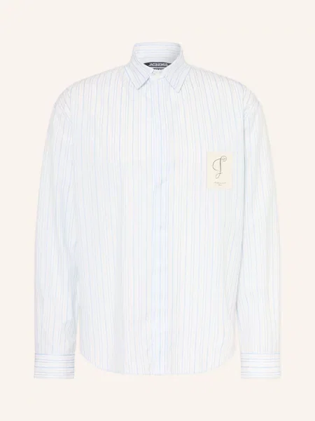 Jacquemus Košile La Chemise Simon Ml Comfort Fit tmavě modrá bílá