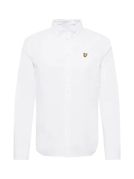 Cămașă Lyle & Scott din țesătură twill alb