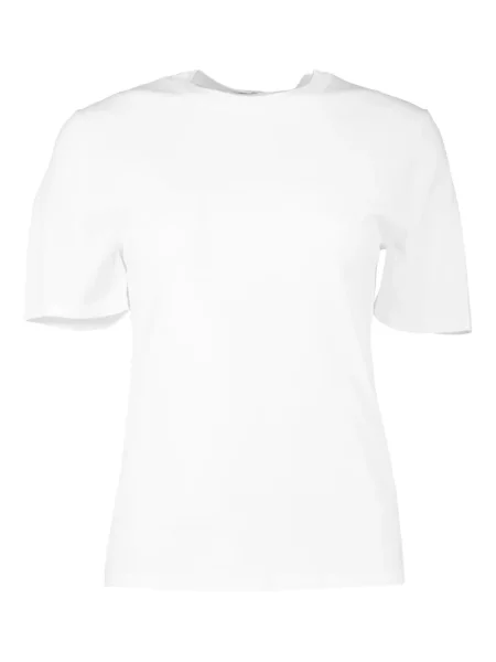 Tricou Michael Kors Collection plisat de costum cu decolteu în V alb