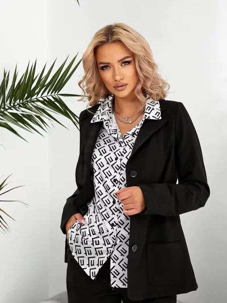 Блуза LadyLike шовк чорний