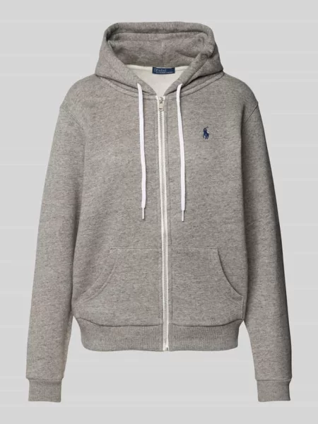 Polo Ralph Lauren Bluzy Kobieta S Full Zip Up Hoodie szary