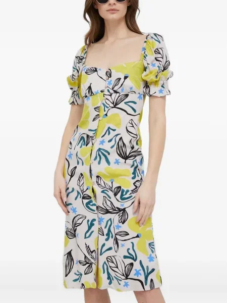 Rochie midi Ps Paul Smith cu model floral până la genunchi de costum