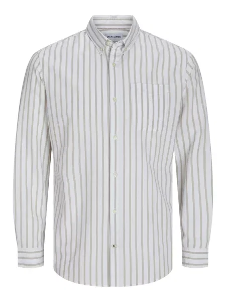 JACK & JONES Košulja OXFORD tamno / taupe siva bež
