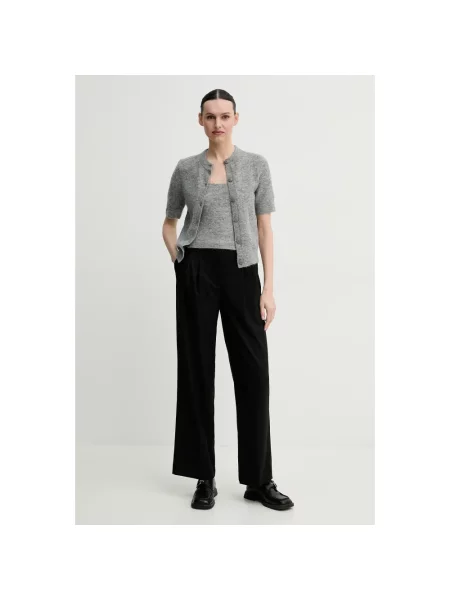 Spodnie Carter szerokie high waist czarny
