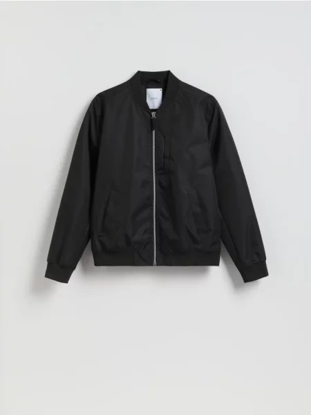 Reserved Geacă bomber cu guler în picioare negru