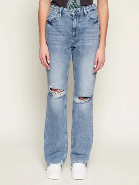 GUESS Blugi | Straight fit | high waist albastru